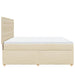 Pat continental cu saltea, crem, 180x200 cm, textil - WALTI WALTI