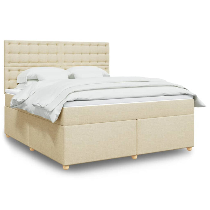 Pat continental cu saltea, crem, 180x200 cm, textil - WALTI WALTI