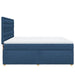 Pat box spring cu saltea, albastru, 180x200 cm, material textil - WALTI WALTI