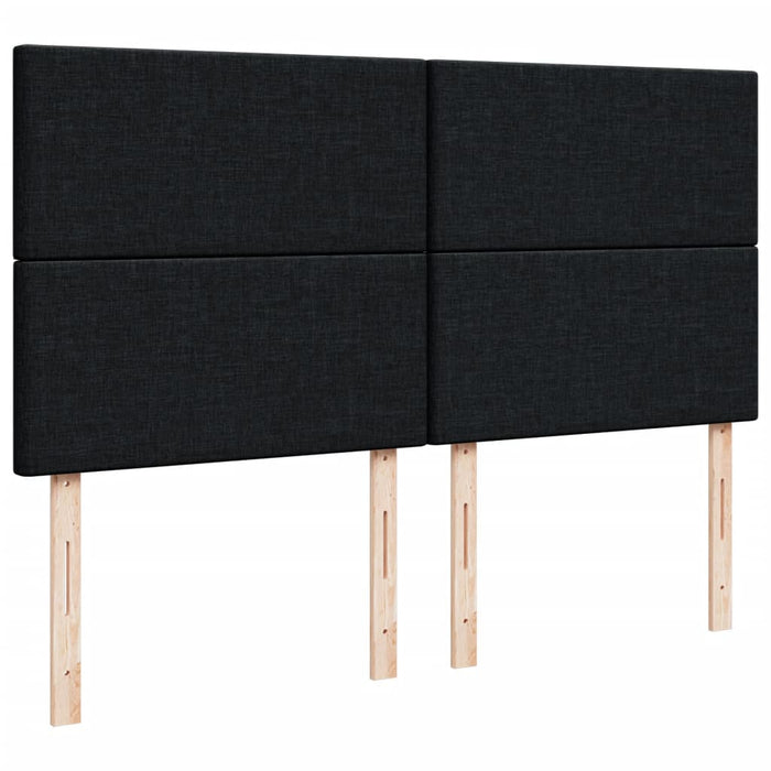 Pat box spring cu saltea, negru, 200x200 cm, textil - WALTI WALTI