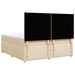 Pat box spring cu saltea, crem, 200x200 cm, textil - WALTI WALTI