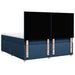 Pat box spring cu saltea, albastru, 200x200 cm, textil - WALTI WALTI