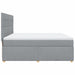 Pat box spring cu saltea, gri deschis, 200x200 cm, textil - WALTI WALTI