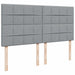 Pat box spring cu saltea, gri deschis, 200x200 cm, textil - WALTI WALTI