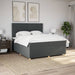 Pat box spring cu saltea, gri închis, 200x200 cm, textil - WALTI WALTI