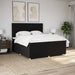 Pat box spring cu saltea, negru, 200x200 cm, textil - WALTI WALTI