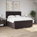 Pat box spring cu saltea, maro închis, 200x200 cm, textil - WALTI WALTI