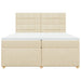 Pat box spring cu saltea, crem, 200x200 cm, textil - WALTI WALTI