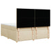 Pat box spring cu saltea, crem, 200x200 cm, textil - WALTI WALTI