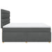 Pat box spring cu saltea, gri închis, 200x200 cm, textil - WALTI WALTI
