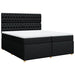 Pat box spring cu saltea, negru, 200x200 cm, textil - WALTI WALTI