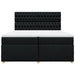 Pat box spring cu saltea, negru, 200x200 cm, textil - WALTI WALTI