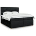 Pat box spring cu saltea, negru, 200x200 cm, textil - WALTI WALTI