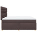 Pat box spring cu saltea, maro închis, 200x200 cm, textil - WALTI WALTI