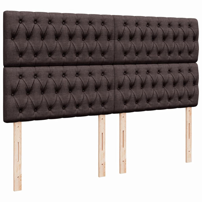 Pat box spring cu saltea, maro închis, 200x200 cm, textil - WALTI WALTI
