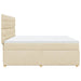 Pat box spring cu saltea, crem, 200x200 cm, textil - WALTI WALTI