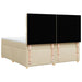 Pat box spring cu saltea, crem, 200x200 cm, textil - WALTI WALTI