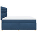 Pat box spring cu saltea, albastru, 200x200 cm, textil - WALTI WALTI