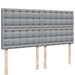 Pat box spring cu saltea, gri deschis, 200x200 cm, textil - WALTI WALTI