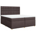 Pat box spring cu saltea, maro închis, 200x200 cm, textil - WALTI WALTI