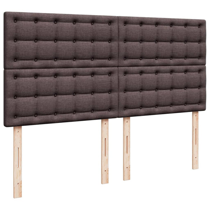 Pat box spring cu saltea, maro închis, 200x200 cm, textil - WALTI WALTI