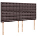 Pat box spring cu saltea, maro închis, 200x200 cm, textil - WALTI WALTI