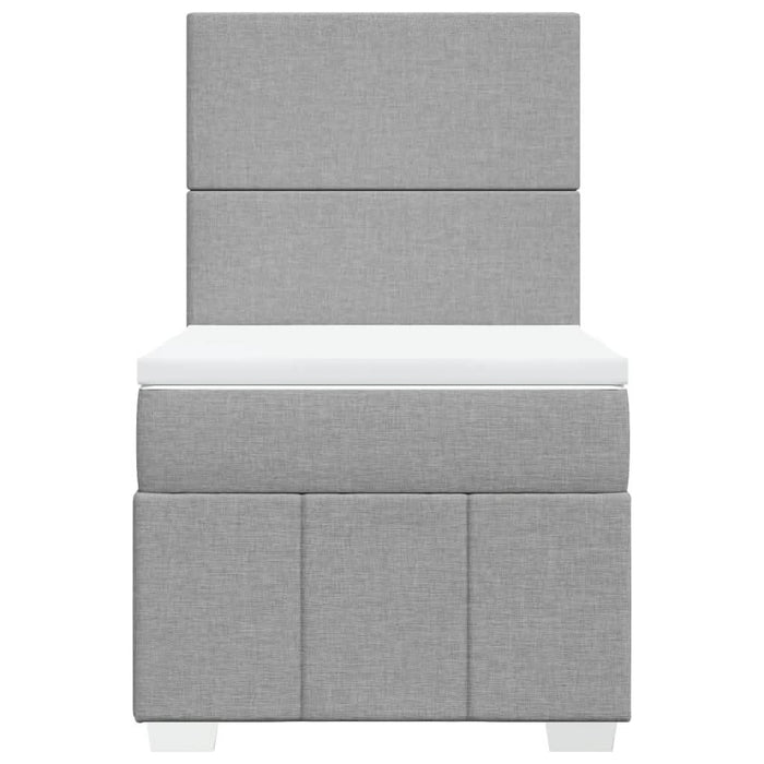 Pat continental cu saltea, gri deschis, 80x200 cm, textil - WALTI WALTI