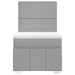 Pat continental cu saltea, gri deschis, 80x200 cm, textil - WALTI WALTI