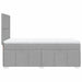 Pat continental cu saltea, gri deschis, 80x200 cm, textil - WALTI WALTI