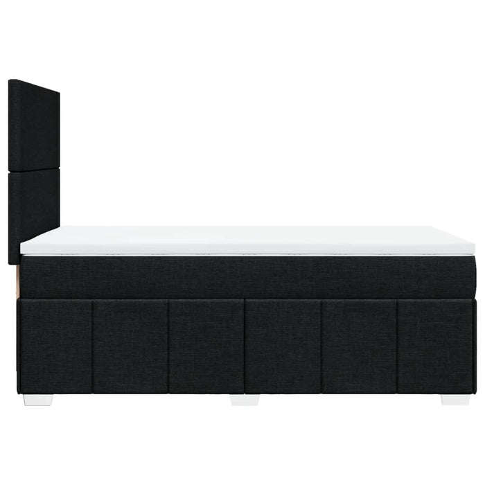 Pat box spring cu saltea, negru, 80x200 cm, textil - WALTI WALTI