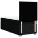 Pat box spring cu saltea, negru, 80x200 cm, textil - WALTI WALTI