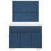 Pat box spring cu saltea, albastru, 80x200 cm, textil - WALTI WALTI