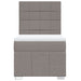 Pat box spring cu saltea, gri taupe, 80x200 cm, textil - WALTI WALTI