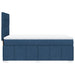 Pat box spring cu saltea, albastru, 80x200 cm, textil - WALTI WALTI