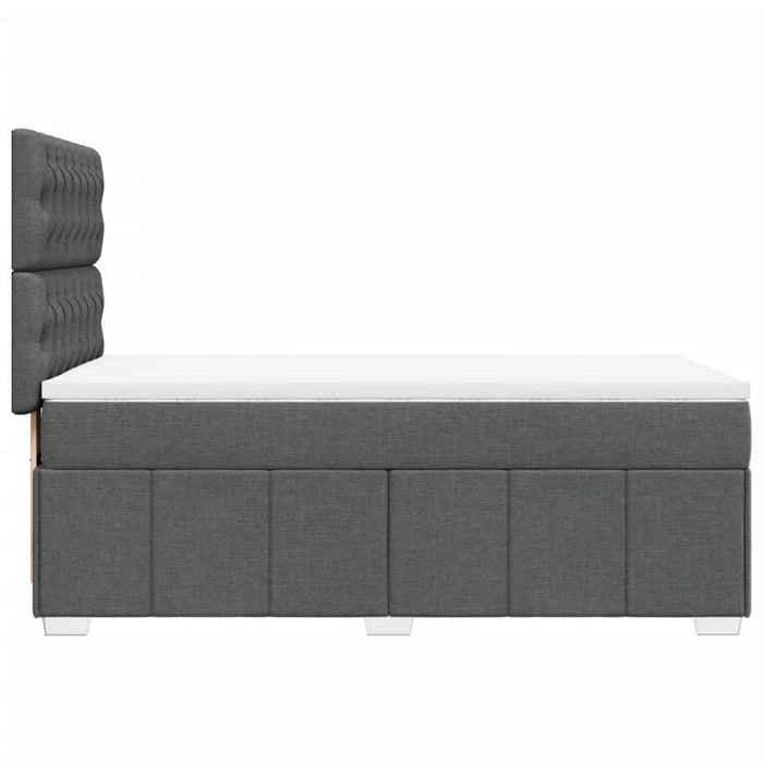 Pat box spring cu saltea, gri închis, 80x200 cm, textil - WALTI WALTI