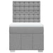 Pat continental cu saltea, gri deschis, 80x200 cm, textil - WALTI WALTI