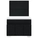 Pat box spring cu saltea, negru, 90x190 cm, textil - WALTI WALTI