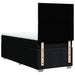 Pat box spring cu saltea, negru, 90x190 cm, textil - WALTI WALTI