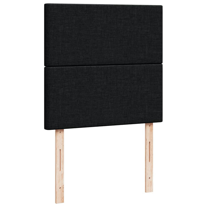 Pat box spring cu saltea, negru, 90x190 cm, textil - WALTI WALTI