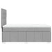 Pat box spring cu saltea, gri deschis, 90x190 cm, textil - WALTI WALTI