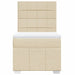 Pat box spring cu saltea, crem, 90x190 cm, textil - WALTI WALTI