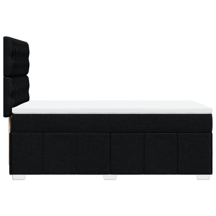 Pat box spring cu saltea, negru, 90x190 cm, textil - WALTI WALTI