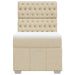Pat box spring cu saltea, crem, 90x190 cm, textil - WALTI WALTI