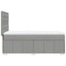 Pat box spring cu saltea, gri deschis, 90x190 cm, textil - WALTI WALTI