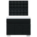 Pat box spring cu saltea, negru, 90x190 cm, textil - WALTI WALTI