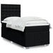 Pat box spring cu saltea, negru, 90x190 cm, textil - WALTI WALTI