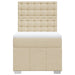 Pat box spring cu saltea, crem, 90x190 cm, textil - WALTI WALTI