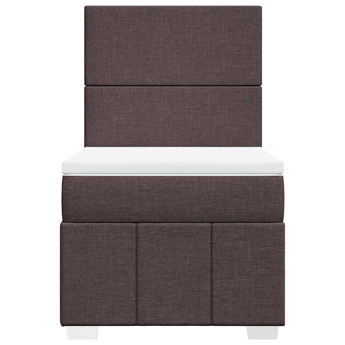 Pat box spring cu saltea, maro închis, 90x200 cm, textil - WALTI WALTI