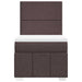 Pat box spring cu saltea, maro închis, 90x200 cm, textil - WALTI WALTI