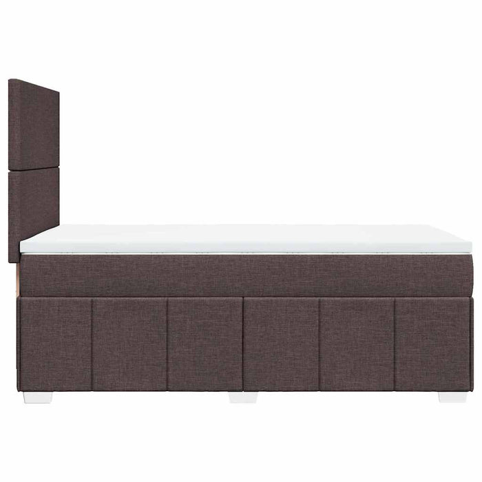 Pat box spring cu saltea, maro închis, 90x200 cm, textil - WALTI WALTI